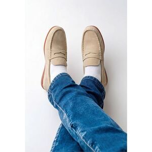 Florsheim Kids suede penny loafers light tan size 5M